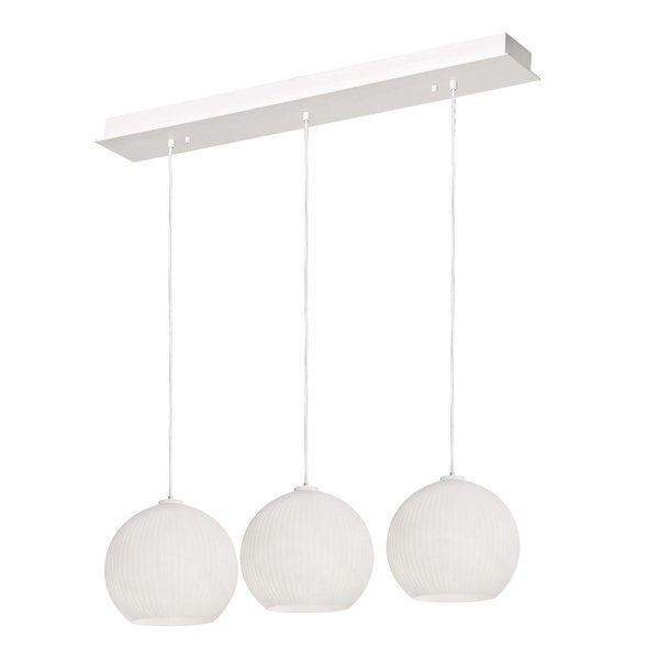 Afx Cleo 3 Light Linear Pendant - White CLEP13WHLNR3